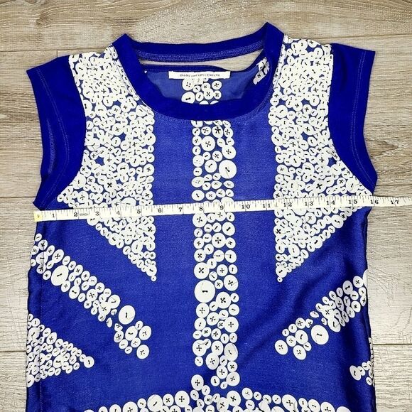 DIANE Von Furstenberg Sleeveless Asymmetrical Hem Silk Top Size 2 - Picture 13 of 16